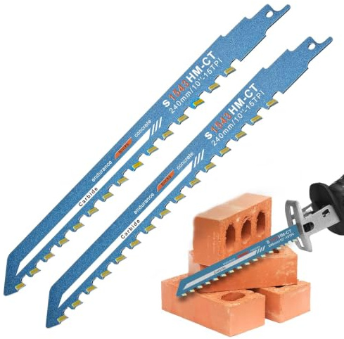 2 Pièces 240mm Lame Scie Sabre Brique Universelle en Carbure