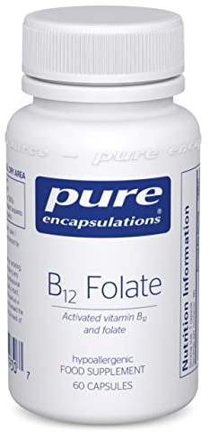 Pure Encapsulations Activated Vitamin B12 and Folate - Tiredness & Fatigue Supplement - 60 Capsules