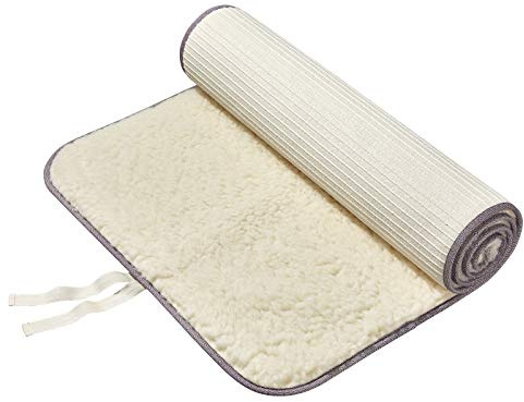 Bausinger Schurwoll-Yogamatte 'Akzent Hellas', 16mm Florhöhe - umsäumt, aus reiner, mulesingfreier Schurwolle - Öko-Tex 100