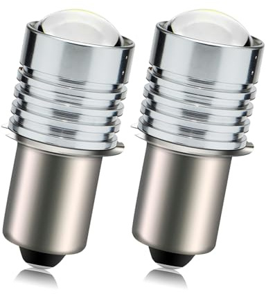 Ruiandsion 2pcs P13.5S LED Torch Light Bulb 300LM 6V LED Upgrade Bulb Replacement for Torch Flashlight Headlight Lantern,White