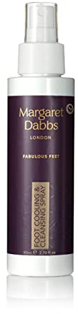 Margaret Dabbs Fabulous Feet Cooling Cleansing Spray, 80ml | Relieves Tired Aching Feet, Witch Hazel and Apple Extracts, Lemon Myrtle Oil Neutralises Odour, Refreshing