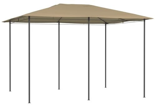 vidaXL Belvédère 3x4x2,6 m Taupe 160 g/m²