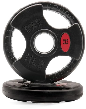 GYM DISTRICT Hantelscheiben 50mm - Fitness-Gewichte für jede 50mm-Olympia-Hantelstange - Gusseisen, gummiert, praktische Griffe - Ideale Trainingsgewichte für dein Home Gym - Verschiedene Gewichte…