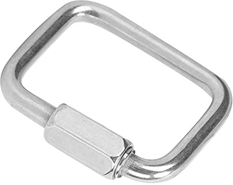 Maillons de Chaîne Rapides Mousqueton à Vis à 4 Coins Boucle de Connexion en Acier Inoxydable Connecteur de Chaîne de Sécurité Multifonctionnel pour Hamac Extérieur Camping Pêche Randonnée(8mm)