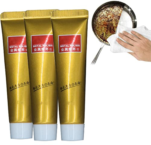 3PCS Starke und Wirksame Metallpoliercreme,10g Ultimative Metallpolitur Creme,Ultimate Metall-Poliercreme,Reinigungs-Polierpaste,Rostentferner Gel Rostlöser Multifunktions Polierpaste Zum Entfernen