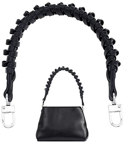 PandaHall Geflochtener Geldbörsenriemen 43.5cm Geldbörse Taschengriffe Riemen Leder Geflochtener Griff Geldbörsengriff Ersatz Mit Drehschnalle Für DIY Handtaschen Geldbörse Umhängetasche