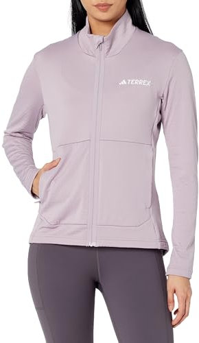 adidas Damen Terrex Multi Light Fleece Full-Zip Jacke, Preloved Fig, XL