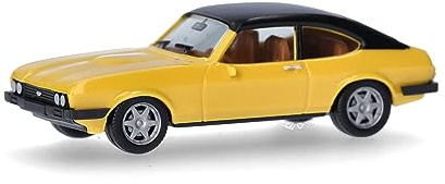 Herpa Modellauto Ford Capri II mit Vinyldach, Miniatur im Maßstab 1:87, Sammlerstück, Made in Germany, Modell aus Kunststoff