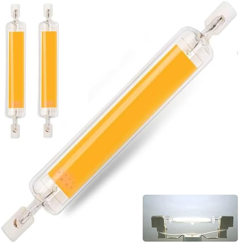 MZIEIU R7S LED 118mm Dimmbar,Kaltweiß 6000K,2000LM kein Flackern,LED COB 118mm 20W Lampen Ersatz für J118 200W Halogenlampen,AC 220V-240V,360°Strahlbeleuchtung,2er Pack