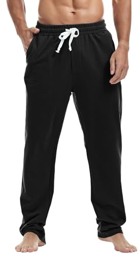 Amy Coulee Joggingbyxor, herr, bomull, sportbyxor, svart, L