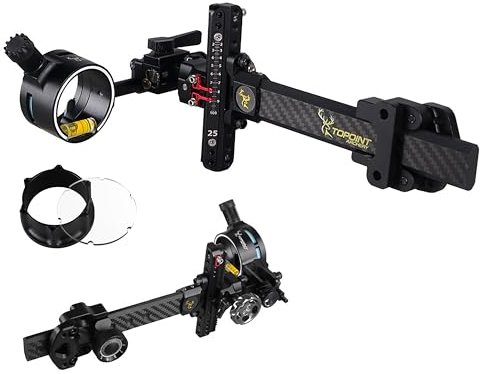 wolfman Bogenschießen Compound-Bogen Anblick 0,019 Faseroptik Mikro einstellbar einzigen Stift Anblick für Schießen Wettbewerb Jagd Zielhilfe TX9610 (4X Visier Set)