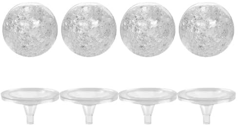 Cabilock Elegant Glass Ball Decor Set 4 Large Cracked Spheres for Garden Pond Outdoor Decor Ball Water Feature
