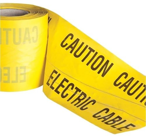 PDL – PegDev - High-Visibility Underground Detectable Warning Tape Electric 150mm x 3m - Durable & Rot Resistant