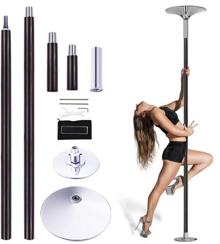 Heavy-Duty Portable Dance Pole Kit - Great for Training, Spin Silicone Dance Pole for Club Party Pub Home Gym