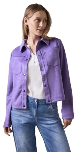 Cecil B212321 Veste au Look Velours, Lilas Sauvage, XL Femmes
