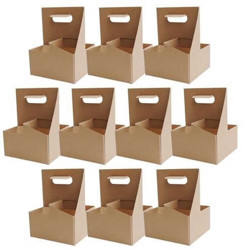 Porte-boissons pour la livraison, porte-gobelets pour la livraison, 10 porte-tasses à café | Support en carton solide, boîtes pour le service de livraison
