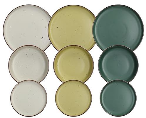 Tognana Ardenne, servicio de platos de 18 piezas para 6 personas, porcelana, multicolor.