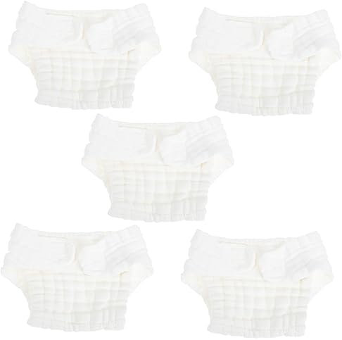 BEBEMOKO 5stücke Waschbare Windeln Für Neugeborene Aus Baumwolle Wiederverwendbare Babywindeln Mit Wasserdichtem Design Atmungsaktiv Und Komfortabel Für Monaten