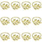 12 PCS Portatovaglioli, Anelli per Tovaglioli in Metallo Dorato, 4,2 x 4 cm Portatovaglioli Natalizi Foglia, Decorazioni per Matrimoni Banchetti Cene Feste Natale Compleanni e Occasioni Speciali