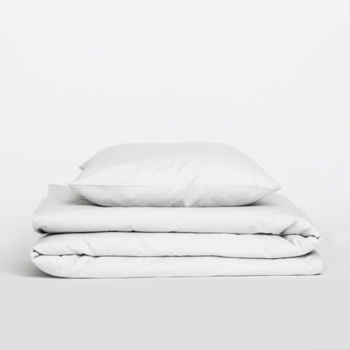 AGA.PIE Bambus Lyocell Kinder Bettwäsche-Set 100x135 + 60x40 cm - Weiß, 100% Bio Oeko-Tex 100, für Allergiker, Antibakteriell, Kinder-Bettwäsche, Atmungsaktiv, Geruchshemmend, Besonders sanft