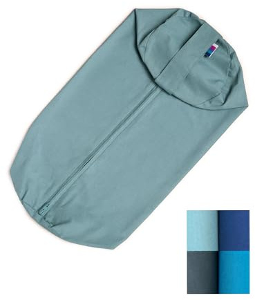 Yogamatters Organic Cotton Bolster Cover Only | Floor Cushion Pillow | Therapy Relaxation Meditaion Restorative Yoga (Navy Blue)