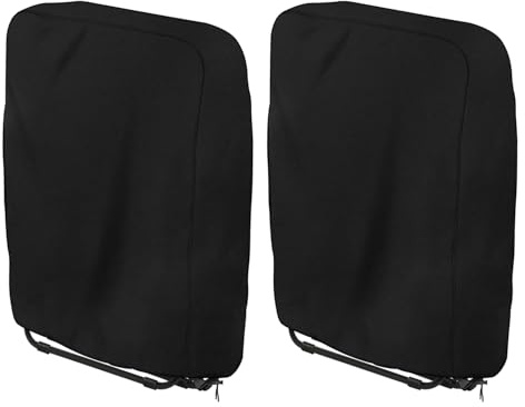 Dokon 2 Pezzi Copertura per Sedie Pieghevoli da Giardino Impermeabile Copertura Lettino Pieghevole Esterno con Prese d'Aria, Antivento Anti-UV Tessuto Oxford 420D Telo Sedia a Sdraio (110x71cm)
