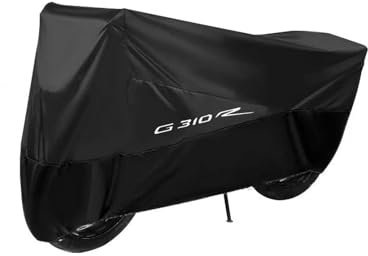 ZNCOJL Allwetter Motorradabdeckung Für BM&W G310R 2016-2021 Motorrad-Schutzhülle Für Den Außenbereich Wasserdicht Staubdicht Sonnenschutz(Schwarz,XL for 190cm)
