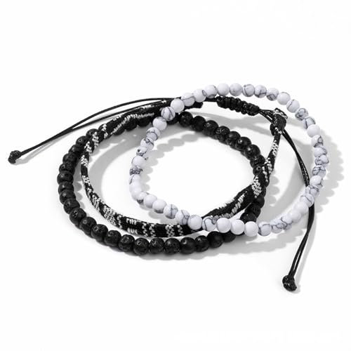 XSDSLS Surfer-Armband Set Herren,Surferarmband,Handmade Perlen-Armband,Boho Stoff-Armband,Freundschaftsarmband Geflochten,Boho Surfer Armbänder,Sommer-Strand-Schmuck Sport Outdoor Armband (FK0283)