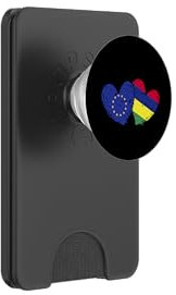 European Union Mauritius Heart Flag Europe Mauritian Roots PopSockets PopWallet for MagSafe