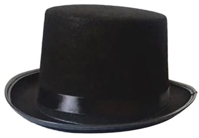 AHIOJEGX Cylinderhatt cylinder för vuxna, trollkarlar, kostymtillbehör, kostymdel, hatt för kostymfester, scenföreställningar (L)