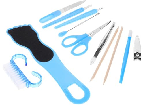 PACKOVE Professionelles Maniküre Satz für Pediküre Satz Multifunktionale Fußfeile aus Abs und Edelstahl Hornhautentferner für Glatte Haut Zufällige Farbe