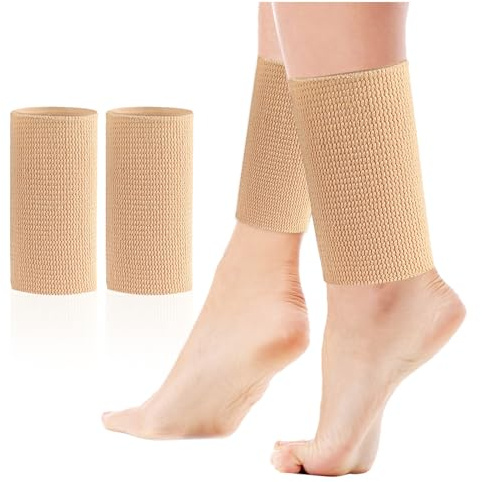 DUTIFUL Tobillera de gel de protección para el tobillo, almohadillas de gel para hombre y mujer, accesorios para patinaje artístico (color piel)