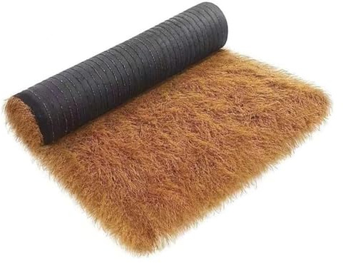 KanDuo Artificial Thatch, 10M/20M Palm Simulation Plastic PE Fake Straw Flame Grass Tile For Outdoor Roof Pavilion Bar Home(0.5 * 10m(1.6 * 32.8ft))