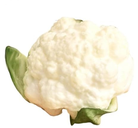 Sharplace Broccoli Artificiale Modello Ortaggio Finto Simulazione Realistica Broccolo Decorazione PU Uso Fotografico Adatta per Negozio Regalo, Broccoli Bianchi