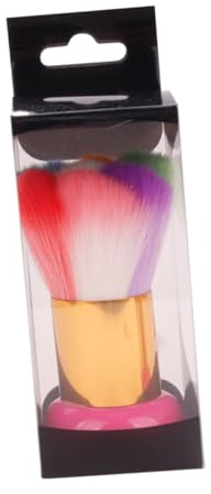 STOBAZA Cepillo de Limpieza para Uñas Multifuncional con Mango Corto Pincel para Polvo de Uñas y Arte de Manicura Portátil para Uso Cómodo y Duradero