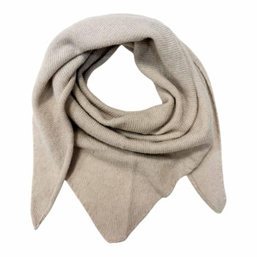 Jeamis Dreieck Kaschmir Strickschal Winter Super Weich Elegant Übergangsschal Schal Herbst Stola Wolle Made in Italy