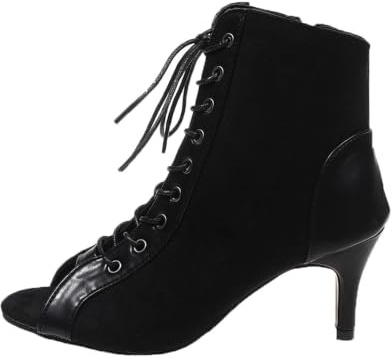 Stiletto High Heels Botines Mujer Peep-Toe Tacón de Stiletto Jazz & Modernas Botas Transpirables Alta de Tirantes Altos Zapatos de Boda Fiesta Club Noche Zapatos de Tul con Puntos Tacón, 02 negro., 41