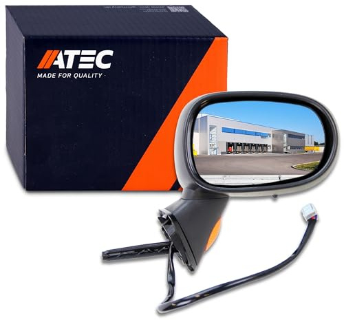 ATEC Germany 1x Rétroviseur extérieur électrique droit chauffant avec capteur de température Rétroviseur latéral convexe Compatible avec RENAULT MODUS/GRAND MODUS (F/JP0_)