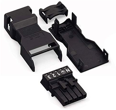 1 Stück WAGO Winsta mini Buchse 5 polig schwarz mit Zugentlastung 890-105 schwarz