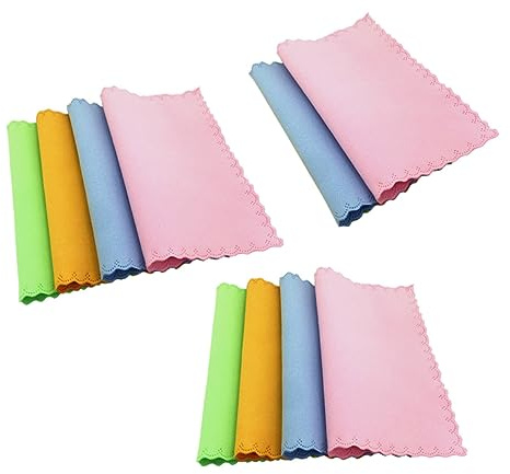 ULTNICE Chiffon De Nettoyage en Microfibre pour Lunettes 10 Pièces Chamoisine Lunettes Réutilisable sans Peluche pour Lentilles D’Appareil Photo Téléphones Portables Et Écrans