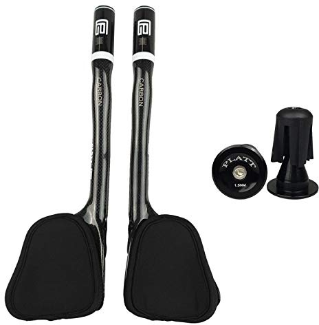 PLATT Manillar de Bicicleta de Triatlón 3K Carbono Tri Bar apoyabrazos TT Manillar para MTB Bicicleta de Carretera, 31,8 mm
