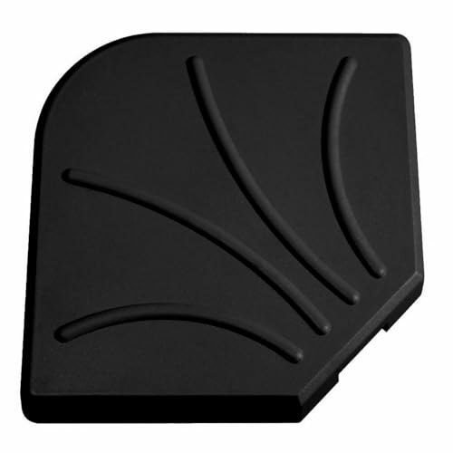 LOLAhome Sujección Piedra Negra de 25 kg de Cemento para Estructura de Base de Parasol | De 47x47x5,5cm | para parasoles con pie de Estructura de 4 Piezas | para Exterior, jardín