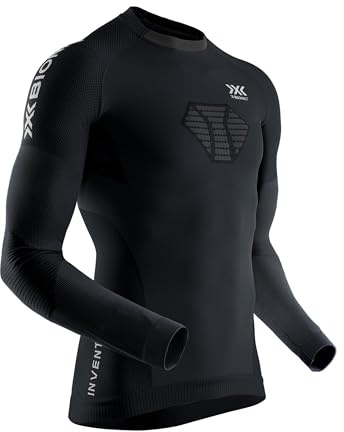 X-Bionic Invent 4.0 Running Langarm-Lauf-Kompressions-Jersey-T-Shirt Schwarz Mann Grösse M
