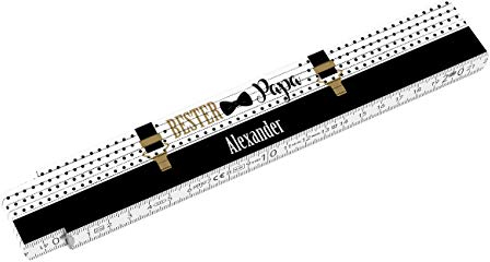 Herz & Heim® Bester Papa Zollstock mit Namensaufdruck - perfektes Vatertagsgeschenk