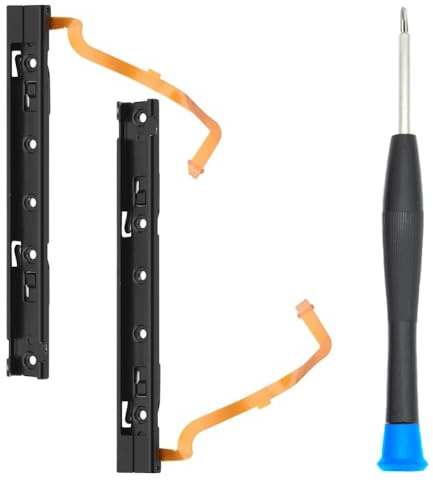 MMOBIEL Gleitschienen-Metallhalterung, 2 St., links und rechts, kompatibel mit Nintendo Switch, inkl. Y-Schraubendreher