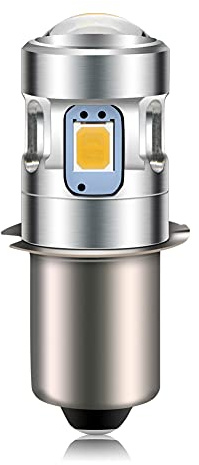 Ruiandsion P13.5S LED Upgrade Flashlight Bulbs PR2 3V 2835 4SMD Chips LED Bulb with Projector Replacement for 2 Cell C&D Flashlights Torch Work Lights,Warm White