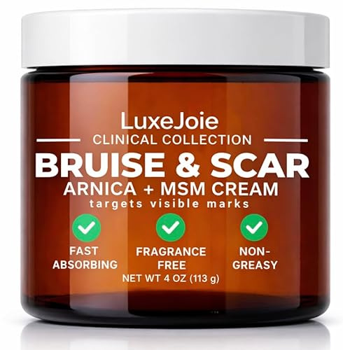 LuxeJoie Arnica Bruise Cream for Thin Skin with MSM, 4 oz