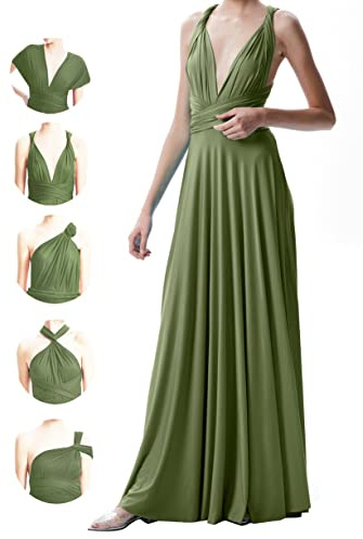 INFIWING Multi-Way Wrap Infinity Maxi Dress for Bridesmaids & Wedding Guest