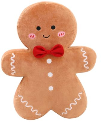 Christmas Gingerbread Man Pillow Plush Chirstmas Decoration Pillows 15.7in