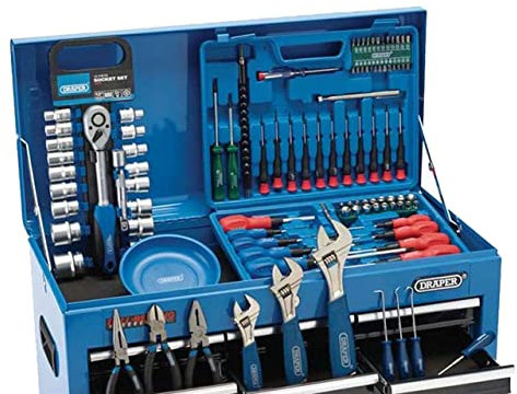 Draper Tools 21548 Top 9 Drawer Tool Chest 216 Pieces Set